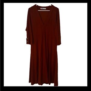 Free People Beach Rust Boho Midi Dress